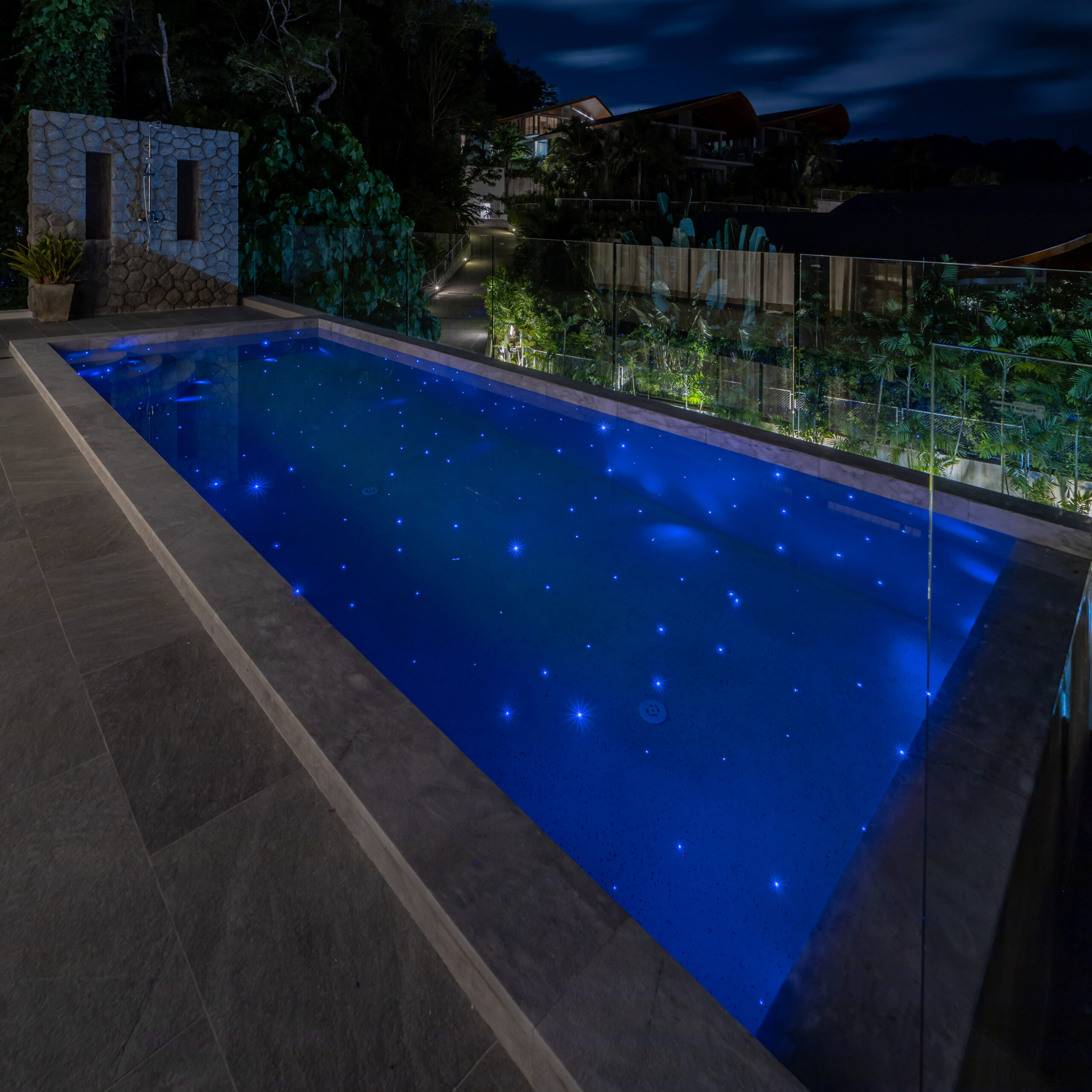 Hotel resort luxury pool with poolside bar and seating area