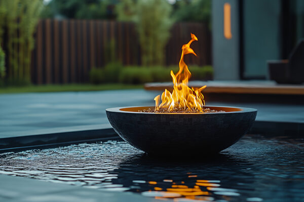 Luxury swimming pool with fiber optic lighting at Phuket resort